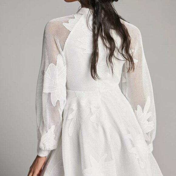 NWT XS Mare Mare Sabine Embroidered Mini Dress - Picture 4 of 5